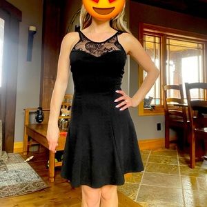 Monteau Black dress with Lace size small